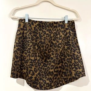 Leopard Print Mini Skirt